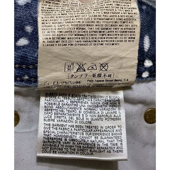 Y2K Diesel Mens Zatiny Selvedge Jeans 30x32 Fits 32x30 Boot Cut 8AT Wash italy - Picture 15 of 16